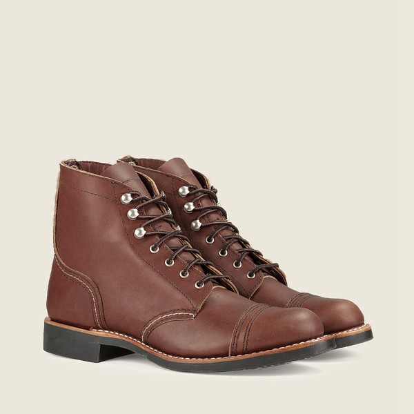 Red Wing Womens Iron Ranger - Short Harness Leather - Heritage Boots Brown - 8256YMPJU